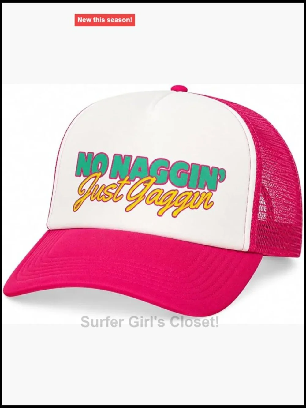 Trucker Hat with Adult Humor Phrase Adjustable Snapback Mesh Back